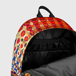 Рюкзак Красно-жёлтый абстракция, цвет: 3D-принт — фото 2