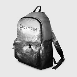Рюкзак Скайрим - черно белый пейзаж, цвет: 3D-принт