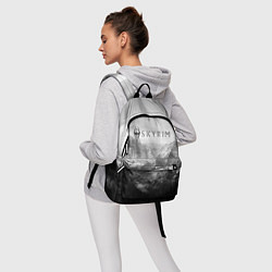 Рюкзак Скайрим - черно белый пейзаж, цвет: 3D-принт — фото 2