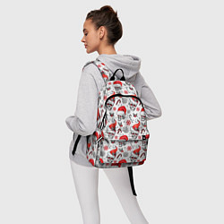 Рюкзак Новогодние черепа, цвет: 3D-принт — фото 2