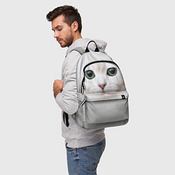 Рюкзак Белый котик, цвет: 3D-принт — фото 2
