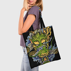 Сумка-шопер Зеленый дракон, цвет: 3D-принт — фото 2