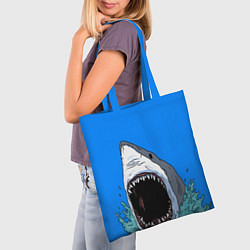 Сумка-шопер Акулий рык, цвет: 3D-принт — фото 2