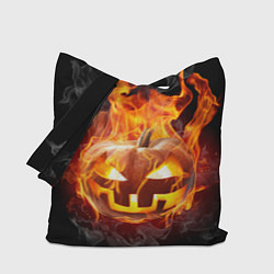 Сумка-шопер Огненная стихия хэллоуин, цвет: 3D-принт