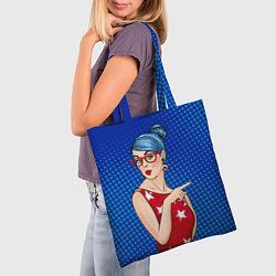 Сумка-шопер Pop Art Girl, цвет: 3D-принт — фото 2