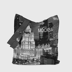 Сумка-шопер Огни ночной Москвы, цвет: 3D-принт
