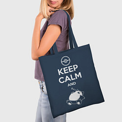 Сумка-шопер Keep Calm & Squirtle, цвет: 3D-принт — фото 2