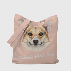 Сумка-шопер Pembroke welsh Corgi, цвет: 3D-принт