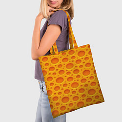 Сумка-шопер Сыр, цвет: 3D-принт — фото 2