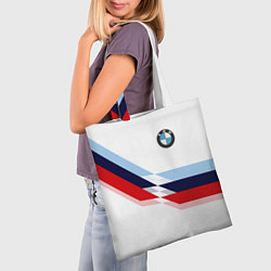 Сумка-шопер BMW БМВ WHITE, цвет: 3D-принт — фото 2
