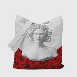 Сумка-шопер Унисекс / Snake roses girl, цвет: 3D-принт