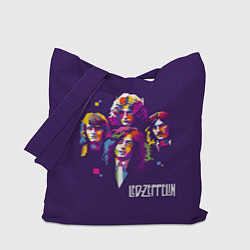 Сумка-шопер Led Zeppelin: Violet Art, цвет: 3D-принт
