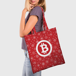 Сумка-шопер Bitcoin: New Year, цвет: 3D-принт — фото 2