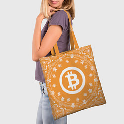 Сумка-шопер Bitcoin Mandala, цвет: 3D-принт — фото 2