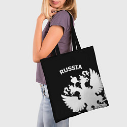 Сумка-шопер Russia: Black Edition, цвет: 3D-принт — фото 2