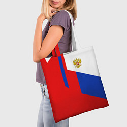 Сумка-шопер Russia: Geometry Tricolor, цвет: 3D-принт — фото 2