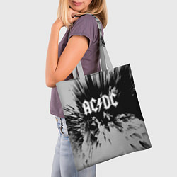 Сумка-шопер AC/DC: Grey & Black, цвет: 3D-принт — фото 2