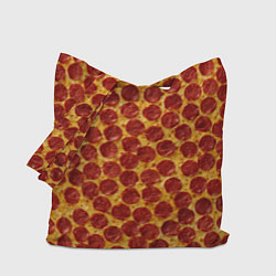 Сумка-шопер Пицца пепперони, цвет: 3D-принт