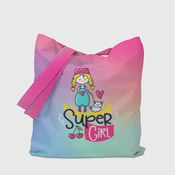 Сумка-шопер SUPER GIRL, цвет: 3D-принт