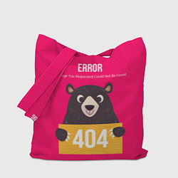 Сумка-шопер Bear: Error 404, цвет: 3D-принт