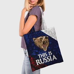 Сумка-шопер Russia: Roaring Bear, цвет: 3D-принт — фото 2