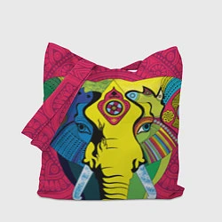 Сумка-шопер Индийский слон, цвет: 3D-принт