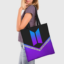 Сумка-шопер BTS: Neon Symbol, цвет: 3D-принт — фото 2
