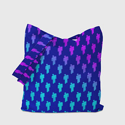 Сумка-шопер Billie Eilish: Violet Pattern, цвет: 3D-принт