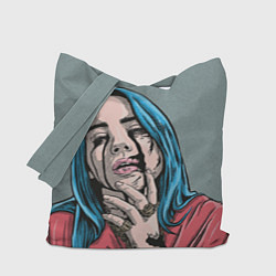 Сумка-шопер Билли Айлиш, цвет: 3D-принт