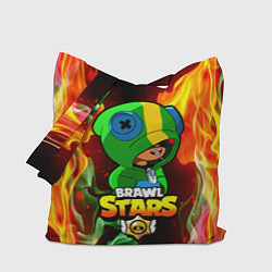 Сумка-шопер BRAWL STARS LEON, цвет: 3D-принт