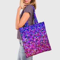 Сумка-шопер Треугольники мозаика пиксели, цвет: 3D-принт — фото 2