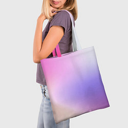 Сумка-шопер Светлый градиент розовый мода, цвет: 3D-принт — фото 2