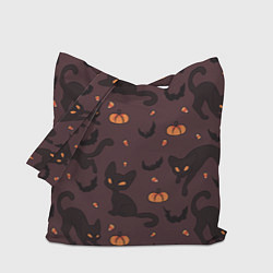 Сумка-шопер Хэллоуиновский кот, цвет: 3D-принт