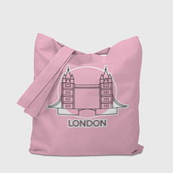 Сумка-шопер Лондон London Tower bridge, цвет: 3D-принт