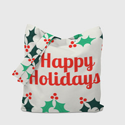 Сумка-шопер Happy holidays, цвет: 3D-принт