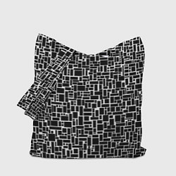 Сумка-шопер Геометрия ЧБ Black & white, цвет: 3D-принт