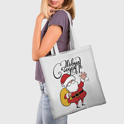 Сумка-шопер С Новым годом!, цвет: 3D-принт — фото 2