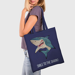 Сумка-шопер Улыбнись акуле, цвет: 3D-принт — фото 2