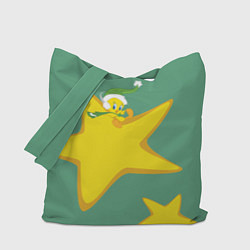 Сумка-шопер Tweety and stars, цвет: 3D-принт