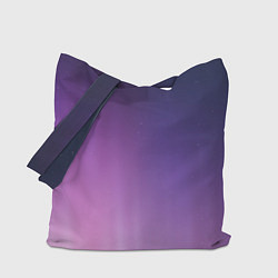 Сумка-шопер Северное сияние фиолетовый, цвет: 3D-принт