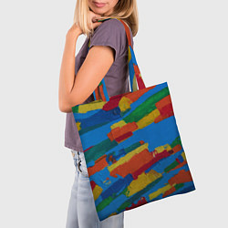 Сумка-шопер Разноцветная абстракция, цвет: 3D-принт — фото 2