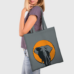 Сумка-шопер Африканский Слон, цвет: 3D-принт — фото 2