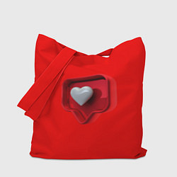 Сумка-шопер Электронное сердце, цвет: 3D-принт
