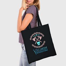 Сумка-шопер Valheim лого и цепи, цвет: 3D-принт — фото 2