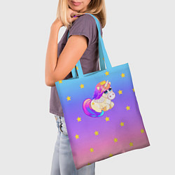 Сумка-шопер Единорог Звездочка, цвет: 3D-принт — фото 2