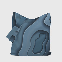 Сумка-шопер Абстракция бумажные волны, цвет: 3D-принт