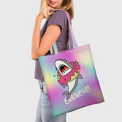 Сумка-шопер Акула с пончиком Сrunch, цвет: 3D-принт — фото 2