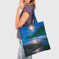Сумка-шопер Гавайский пейзаж, цвет: 3D-принт — фото 2