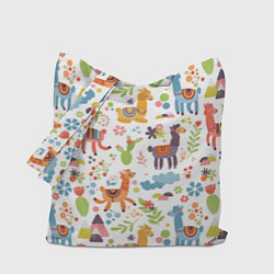 Сумка-шопер Ламы, цвет: 3D-принт