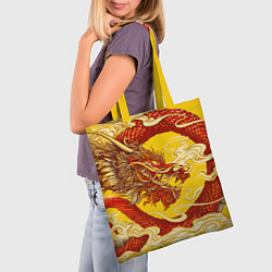 Сумка-шопер Китайский Дракон, China Dragon, цвет: 3D-принт — фото 2